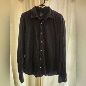 Save Khaki United LS button up polo